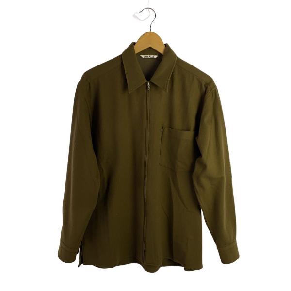 AURALEE◆ブルゾン/3/ウール/CML/A9AS02WF/SUPER SOFT WOOL FL...