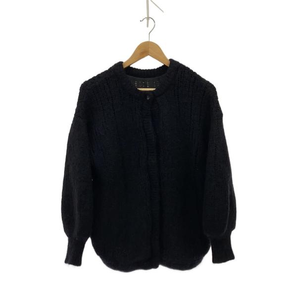 AMERI◆22AW/2WAY MOHAIR SHAGGY KNIT/BLK/無地/01220131...