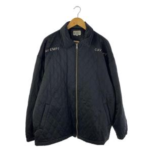 C.E(CAV EMPT)◆キルティングジャケット/L/ポリエステル/BLK/無地/襟汚れ有｜ssol-shopping