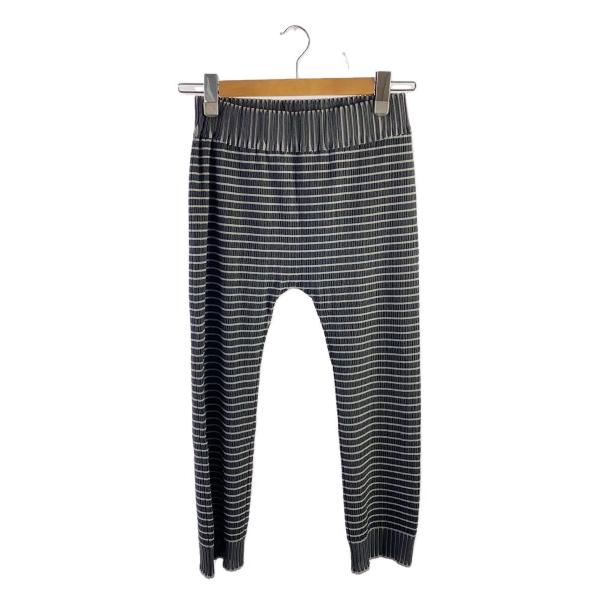PLEATS PLEASE ISSEY MIYAKE◆ボトム/3/ポリエステル/BLK/ボーダー/A...
