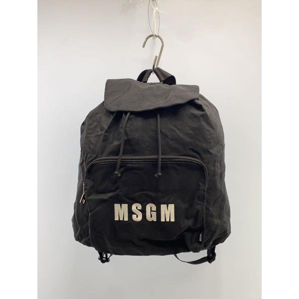 MSGM◆リュック/--/BLK/無地