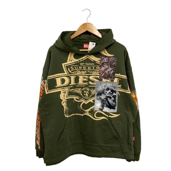 DIESEL◆S-BAXT-HOOD-R1/パーカー/L/ポリエステル/KHK/A16171