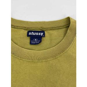 STUSSY◆90s/Tシャツ/ポケT/ワンポ...の詳細画像4