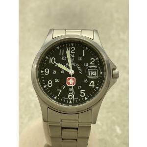 SWISS MILITARY WATCH◆クォーツ腕時計/アナログ/ステンレス/BLK/GRY