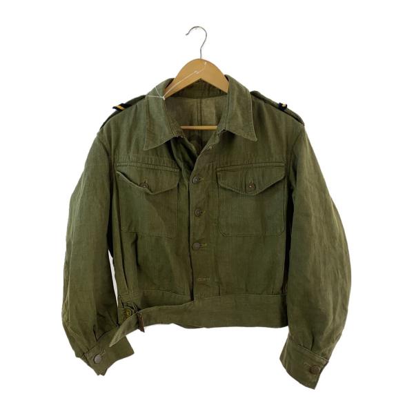 BRITISH MILITARY◆50s〜/バトルドレス/ミリタリージャケット/--/デニム/GRN
