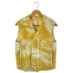 MASU◆ベスト/46/ポリエステル/YLW/総柄/MVFW-VT0322