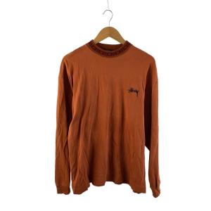 STUSSY◆80s/黒タグ/USA製/長袖Tシャツ/コットン/ORN//