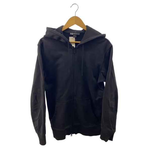 Y-3◆ジップパーカー/L/コットン/BLK/無地/P98172/1AX001