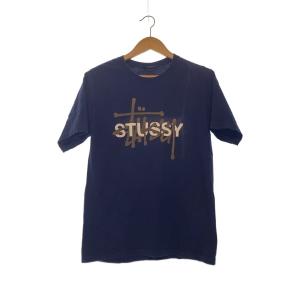 STUSSY◆Tシャツ/S/コットン/BLK/プリント
