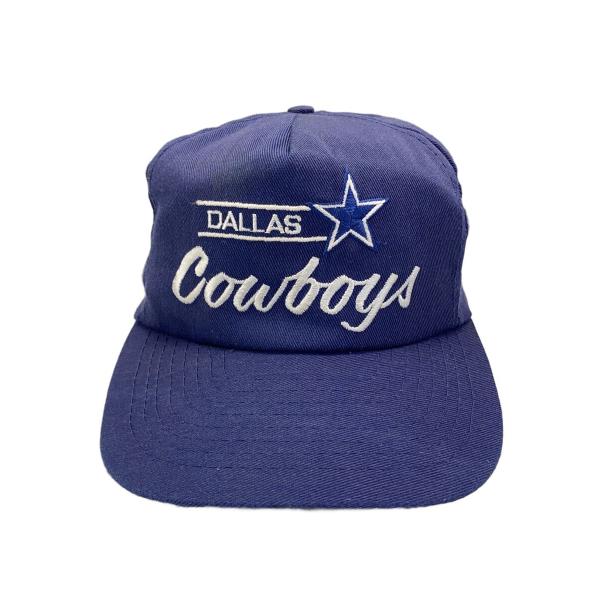 OTTO◆80-90s/NFL/COWBOYS/キャップ/--/コットン/BLU/無地/メンズ