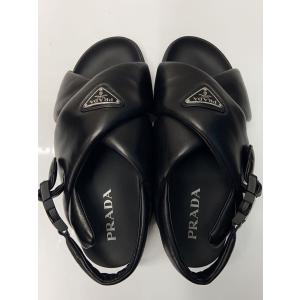 PRADA◆モノリス/サンダル/UK8/BLK...の詳細画像2