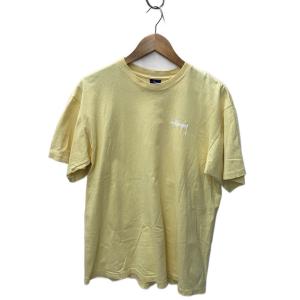 STUSSY◆90S/紺タグ/Tシャツ/L/コットン/YLW/無地