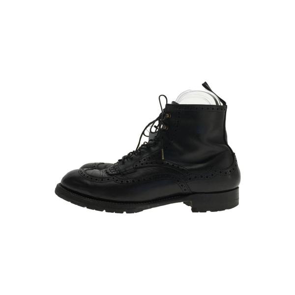 foot the coacher◆レースアップブーツ/US8/BLK/レザー