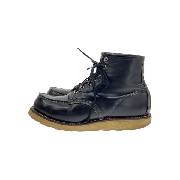 RED WING◆6 Classic Moc/US8 E/BLK/レザー/8179/※ソール減り・ダ...