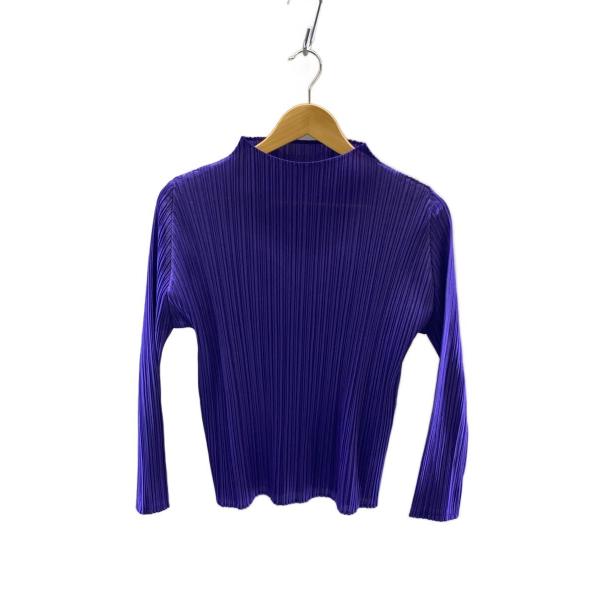 PLEATS PLEASE ISSEY MIYAKE◆トップス/3/ポリエステル/BLU/無地/pp...