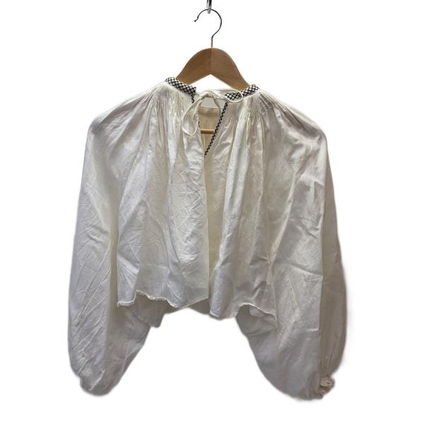 AMERI◆長袖ブラウス/FREE/ポリエステル/WHT/01310420280