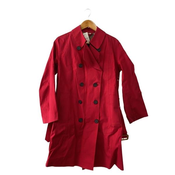 MACKINTOSH◆80s/トレンチコート/32/コットン/RED/無地