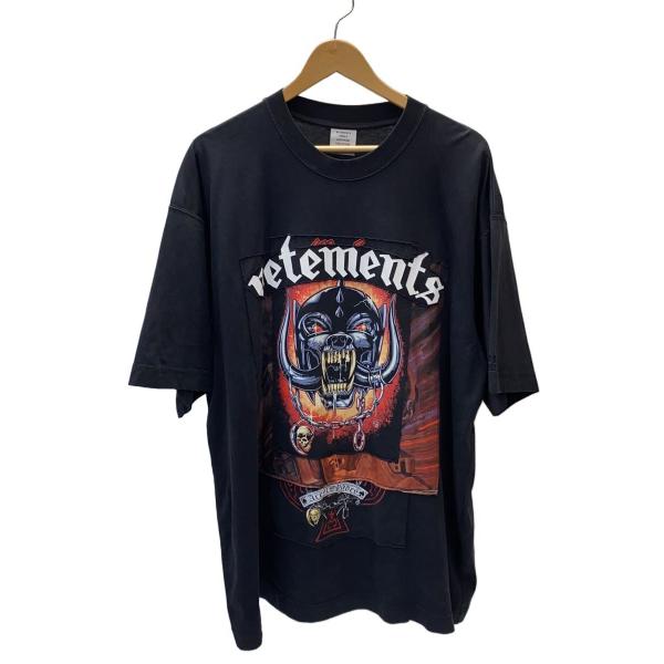 VETEMENTS◆MOTORHEAD PATCHED T-SHIRT/Tシャツ/XS/コットン/B...