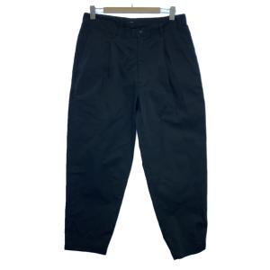 Porter Classic◆センタープレス/ストレートパンツ/XL/コットン/BLK/無地//