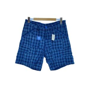 Porter Classic◆ショートパンツ/L/コットン/BLU/pc-002-684-41-05/ハワイアンデニム