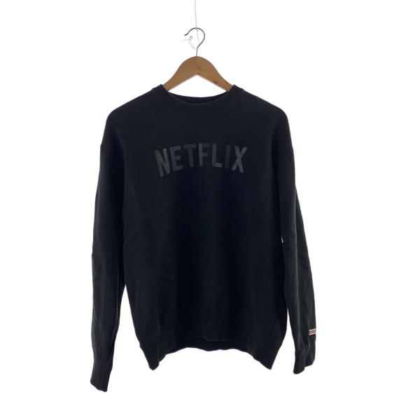 BEAMS◆NETFLIX/スウェット/M/コットン/BLK/11-13-4340-049