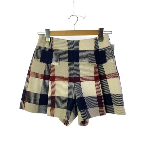 BLUE LABEL CRESTBRIDGE◆キュロット/38/ウール/BEG/チェック/55R09...
