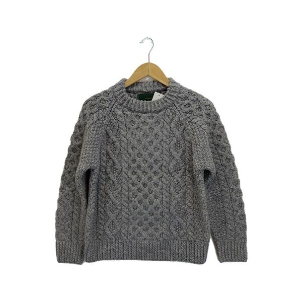 MakufurixBRAVERY/ニット/M/ウール/GRY/無地/肘パッチ/maxfritz