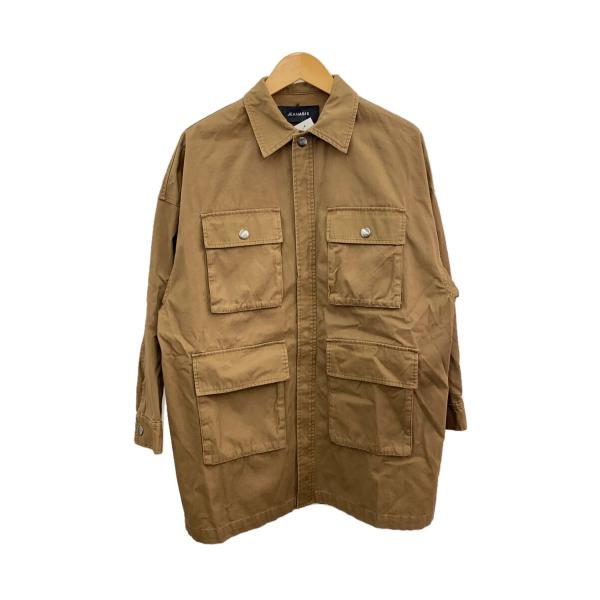 JEANASIS◆ジャケット/FREE/コットン/BRW/無地/JS071483