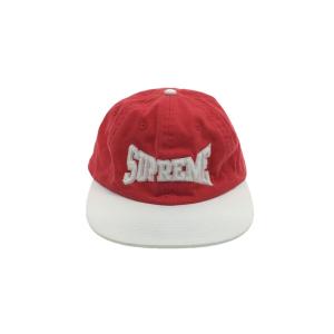 Supreme◆19SS/CHENILLE LOGO 6-PANEL/キャップ/FREE/コットン/RED/メンズ//｜ssol-shopping