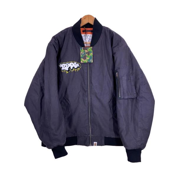 A BATHING APE◆GRAFFITI BOMBER JACKET/MA-1/L/コットン/G...