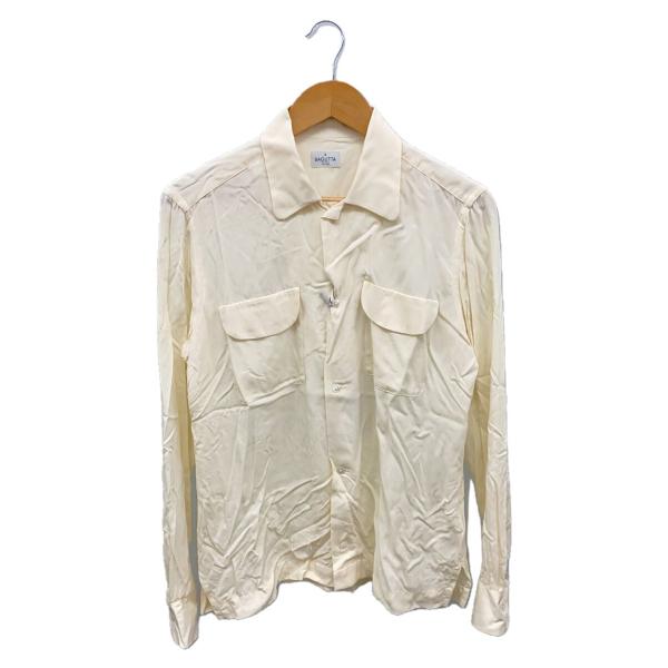 Bagutta◆タグ付/長袖シャツ/S/ポリエステル/CRM/24-11-1959-248-50-1...
