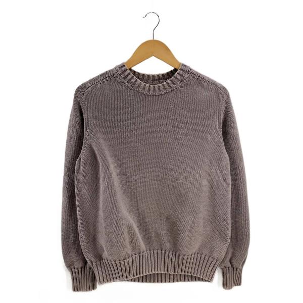 BATONER◆22ss/OPEN-END YARN CREW NECK KNIT/2/コットン/B...
