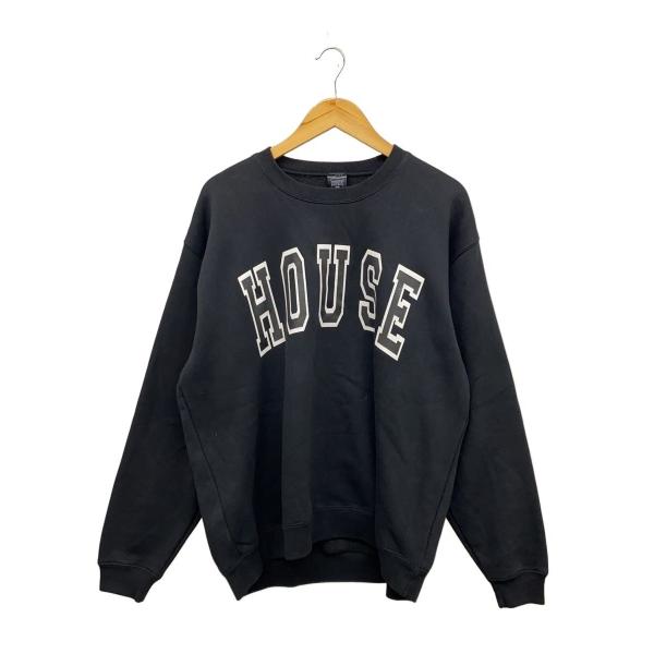 IS-NESS◆MUSIC TECHNO SWEAT01/one/コットン/BLK/プリント/TEC...
