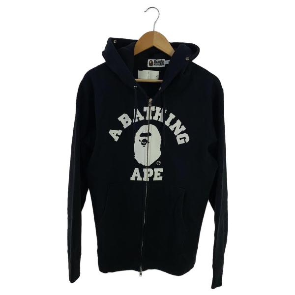 A BATHING APE◆ジップパーカー/XL/コットン/BLK/001ZP0801003X