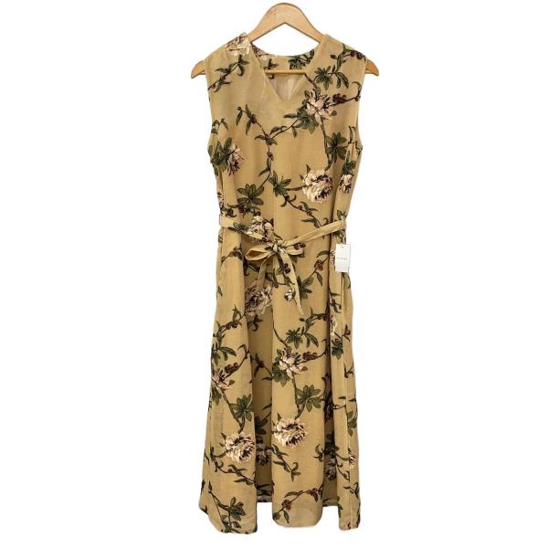 AMERI◆ノースリーブワンピース/M/ポリエステル/YLW/花柄/01210551040