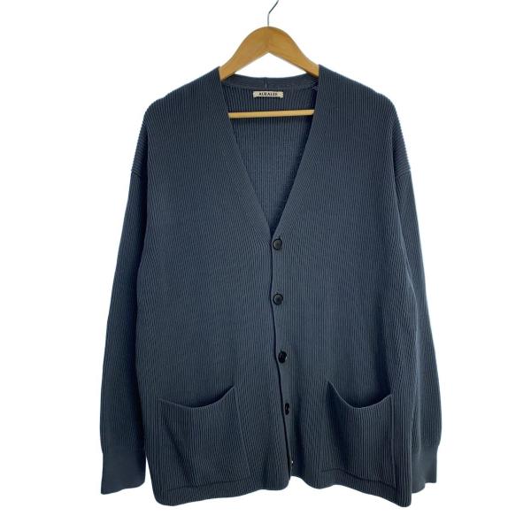 AURALEE◆カーディガン(厚手)/3/コットン/GRY/A22SC01TR//