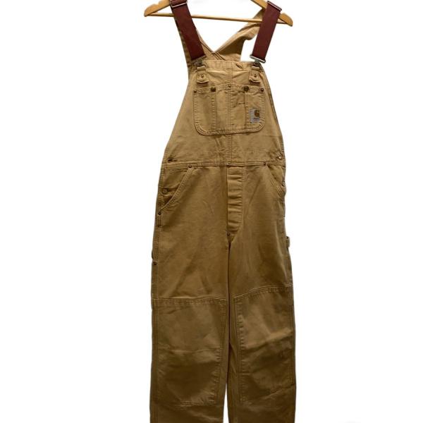 Carhartt◆80s/ダック地オーバーオール/--/コットン/CML/無地