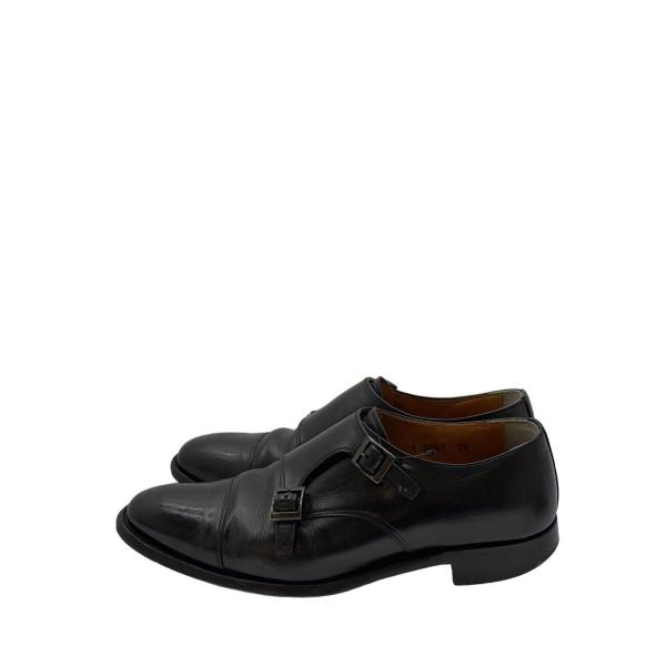 scotch grain◆ドレスシューズ/25cm/BLK/T0297/ダブルモンク/ソール減り履き...