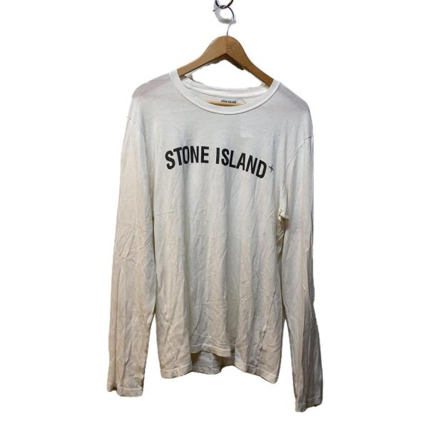 STONE ISLAND◆長袖Tシャツ/XL/コットン/WHT