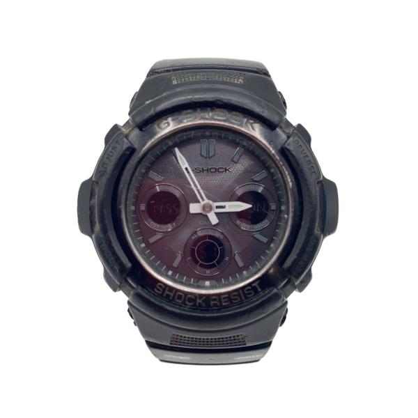CASIO◆クォーツ腕時計/デジアナ/ラバー/BLK/BLK/AWG-M100B