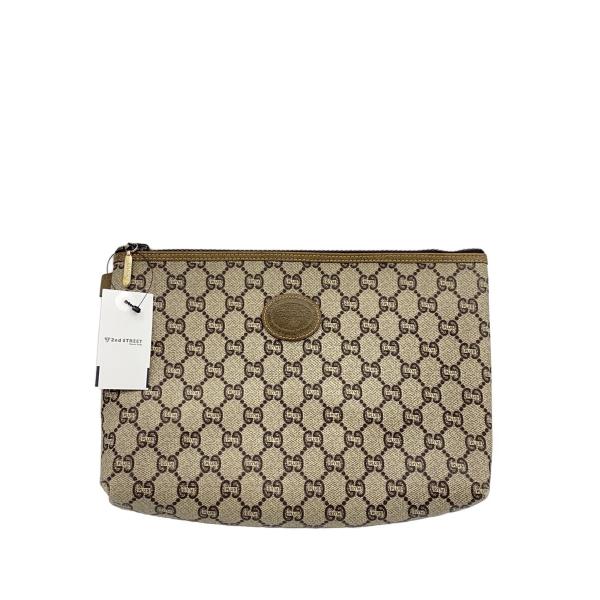GUCCI PLUS◆GG PLUS/GG柄/ポーチ/MADE IN ITALY/PVC/マルチカラ...