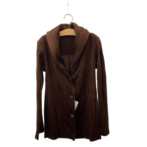 PLEATS PLEASE ISSEY MIYAKE◆16AW/プリーツジャケット/3/ポリエステル...