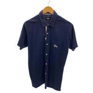 STUSSY◆半袖シャツ/M/コットン/NVY