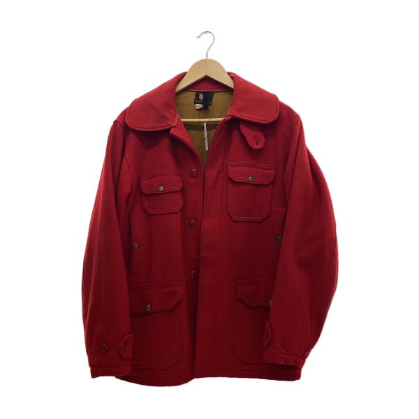Woolrich◆50s/ジャケット/38/ウール/RED/ボタン欠品//