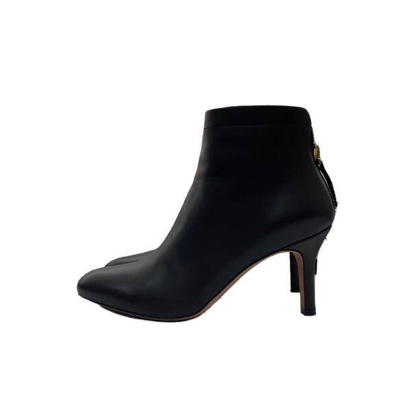 PELLICO◆TAXI 80 TR/バックジップ/ショートブーツ/37/BLK/レザー/7049