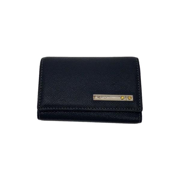 Cartier◆サントス ドゥ カルティエ/6連/キーケース/レザー/BLK/無地/メンズ/角スレ有
