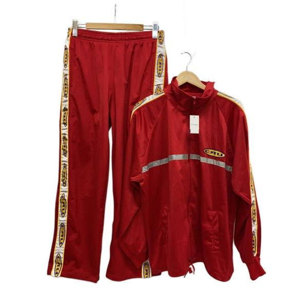 90s/CRU DESIGNS/サイドライン ジャージ セットアップ/L/レッド/MADE IN U...