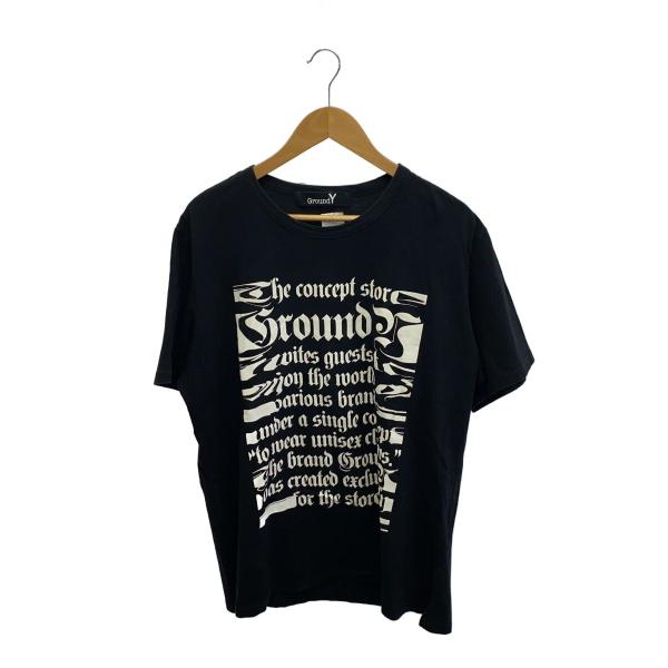 Ground Y◆Short Sleeves Tee/Tシャツ/3/コットン/ブラック/GG-T51...