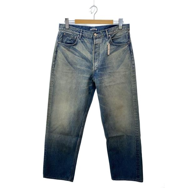 AURALEE◆タグ付属/ボトム/34/デニム/インディゴ/A25AP03DH