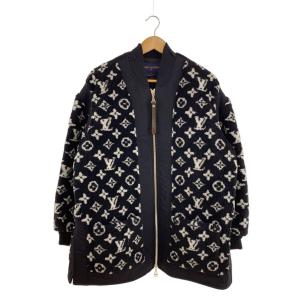 LOUIS VUITTON◆2025/モノグラム ボアブルゾン/中綿/40/ポリエステル/BLK/RW251WW GP1 FSJA31